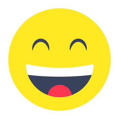A beautiful design icon of happy face