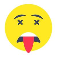 A unique design icon of tongue out face vector