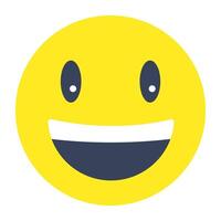 An icon design of laughing emoji vector