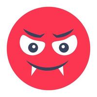 A colored design icon of vampire emoji vector