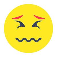 Perfect design icon of fearful face vector