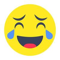 An icon design of laughing emoji vector