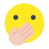 Oops face icon, editable vector