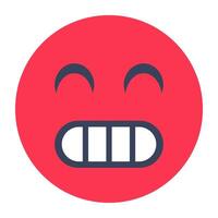 Perfect design icon of grimacing face vector
