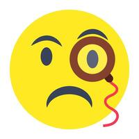 An icon design of monocle face vector