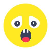 A creative design icon of surprised face vector