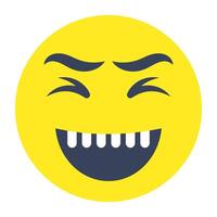 An icon design of laughing emoji vector