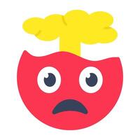 Modern design icon of exploding head emoji vector