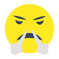 Trendy design icon of sneezing emoji vector
