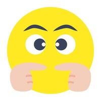 A colored design icon of me meme face vector