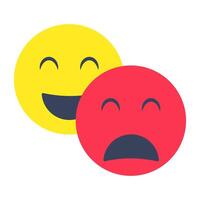 A unique design icon of face expression vector