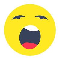 Astonished emoji icon, editable vector