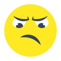 A colored design icon of sad face vector
