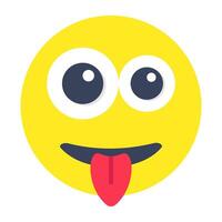 A unique design icon of tongue out face vector