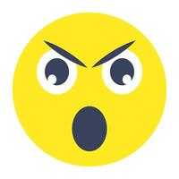 Astonished emoji icon, editable vector