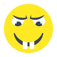 A beautiful design icon of big teeth emoji vector