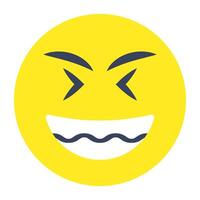 An icon design of dizzy face vector