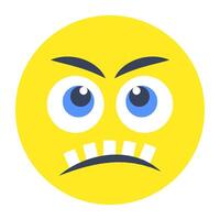 design of serious emoji vector