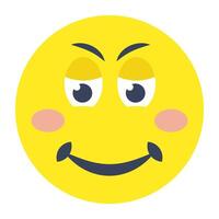 Modern design icon of blushed face vector
