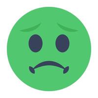 Editable design icon of slime emoji vector