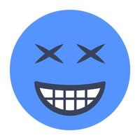 A premium download icon of dead face vector