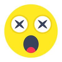 A creative design icon of surprised face vector