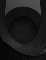 Abstract background design with black paper cutting technique that forms dynamic patterns photo