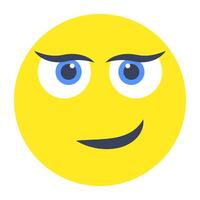 Editable design icon of attitude face vector