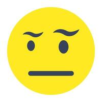 Trendy design icon of expressionless emoji vector