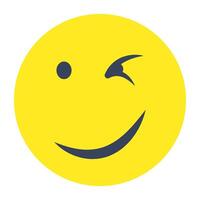 design of winking emoji vector