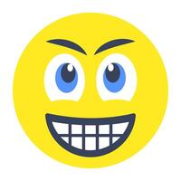 Perfect design icon of grimacing face vector
