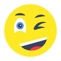 design of winking emoji vector