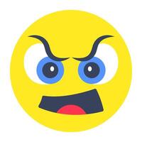 A creative design icon of surprised face vector
