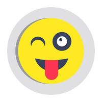 A unique design icon of tongue out face vector