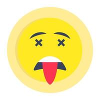 A unique design icon of tongue out face vector
