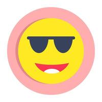 Trendy design icon of cool emoji vector