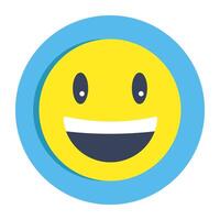 An icon design of laughing emoji vector