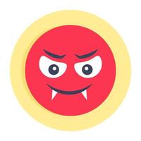 A colored design icon of vampire emoji vector
