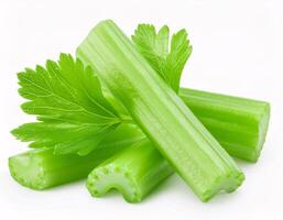 Celery isolated on white background photo
