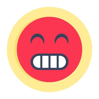 Perfect design icon of grimacing face