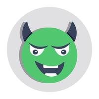 design of demon emoji vector