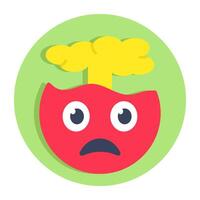 Modern design icon of exploding head emoji vector
