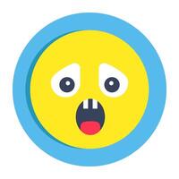 A creative design icon of surprised face vector