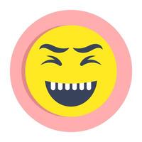 An icon design of laughing emoji vector