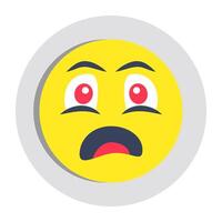 An icon design of pensive face isolated on white background vector