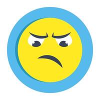 A colored design icon of sad face vector