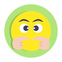 A colored design icon of me meme face vector