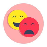 A unique design icon of face expression vector