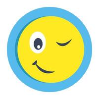 Editable design icon of attitude face vector