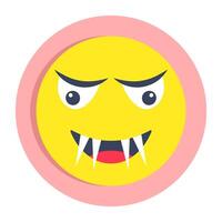 A creative design icon of halloween smiley vector